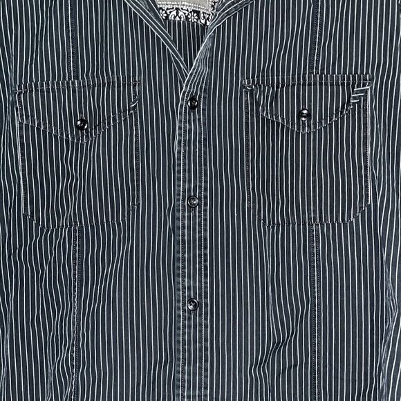 Express - Button Up - Striped Shirt - L - Picture 2 of 7